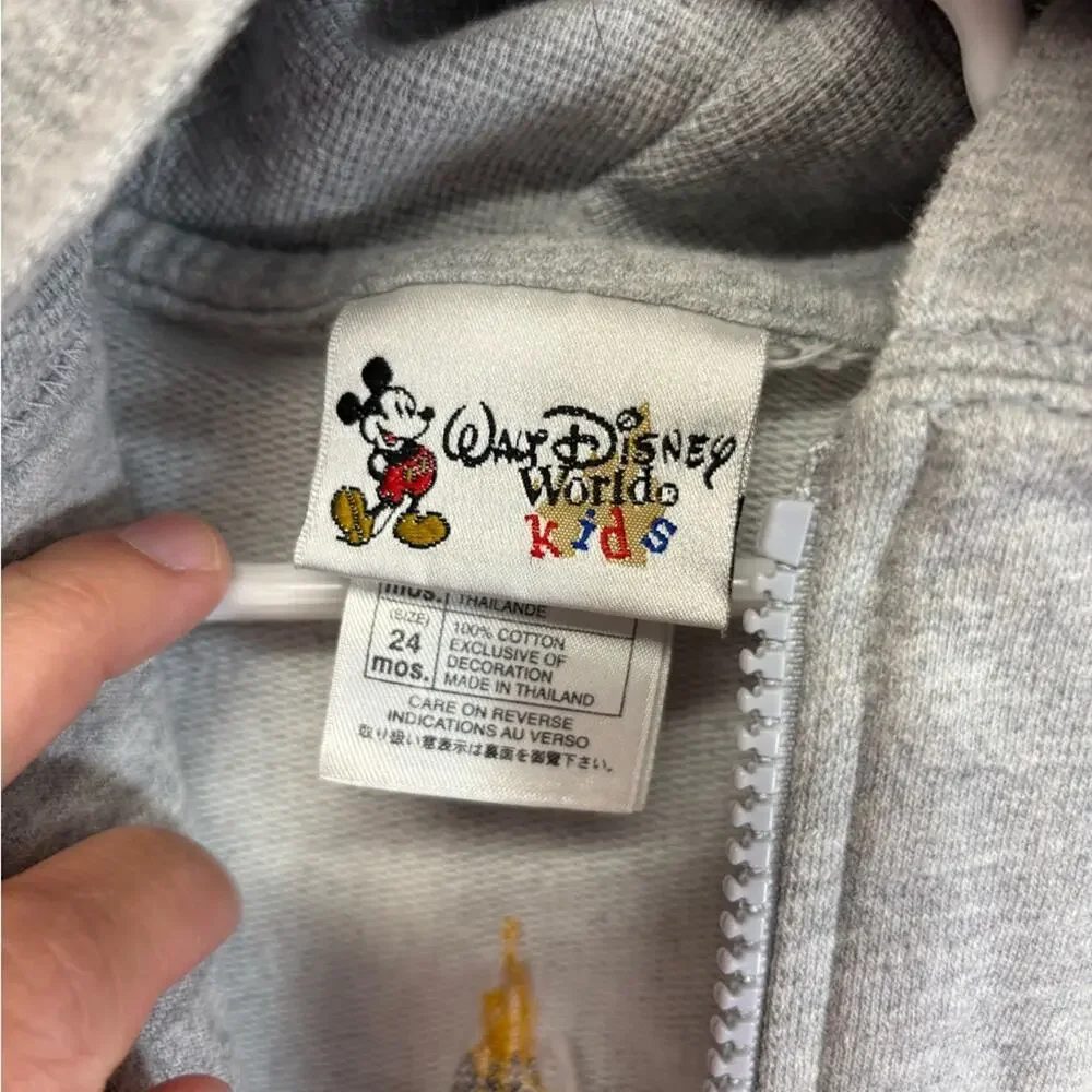 Vintage 90s Walt Disney World Kids THE HAPPIEST CELEBRATION ON EARTH Zip 24mons